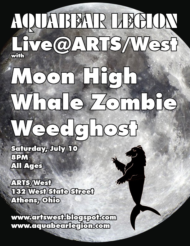 07/10/10 â€“ Aquabear Live @ ARTS/West with Moon High, Whale Zombie, Weedghost