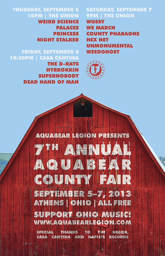 Aquabear County Fair is September 5-7: 14 Ohio Bands, All Free!